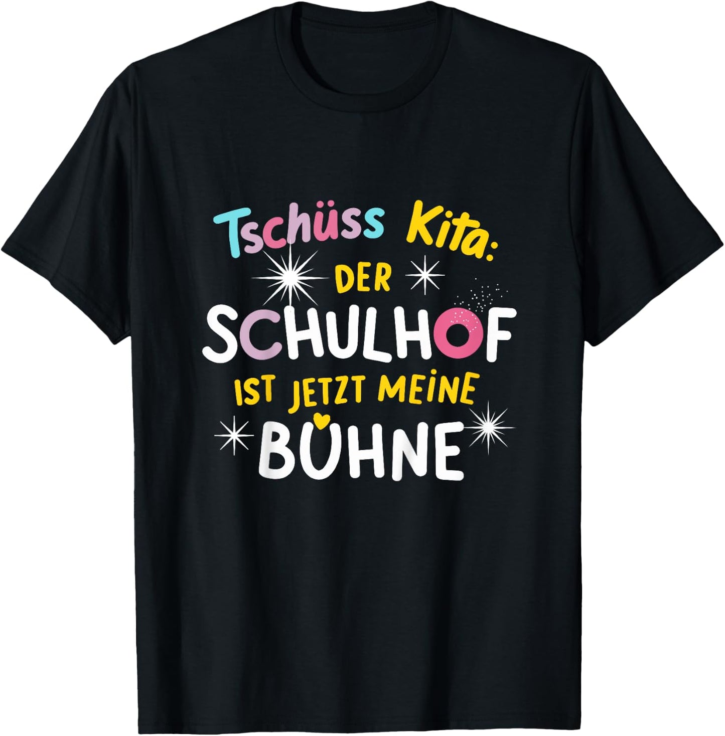 Kinder Kita Abschied Abgänger Lustig Schulkind Schulhof Bühne T-Shirt - T-Shirt | Black