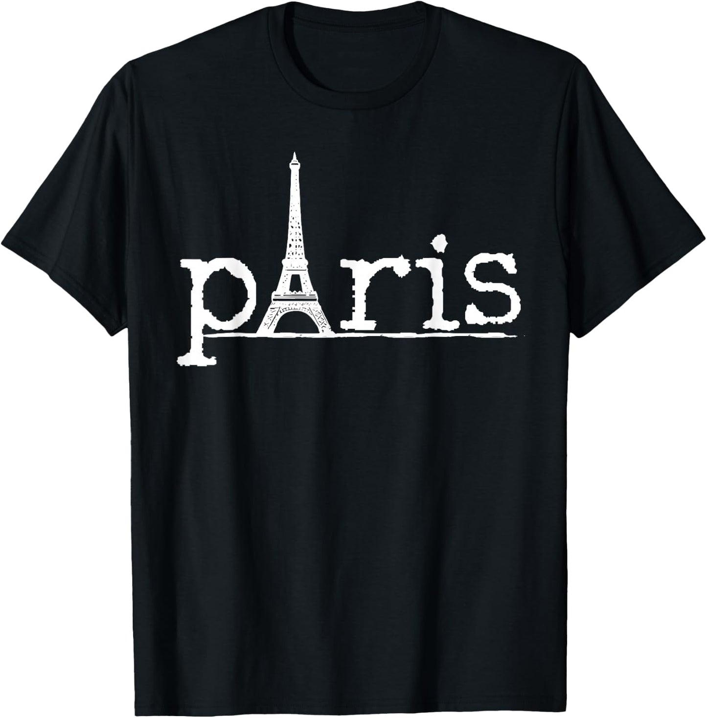 Paris France French Eiffel Tower Europe European Gift T-Shirt - T-Shirt | Black