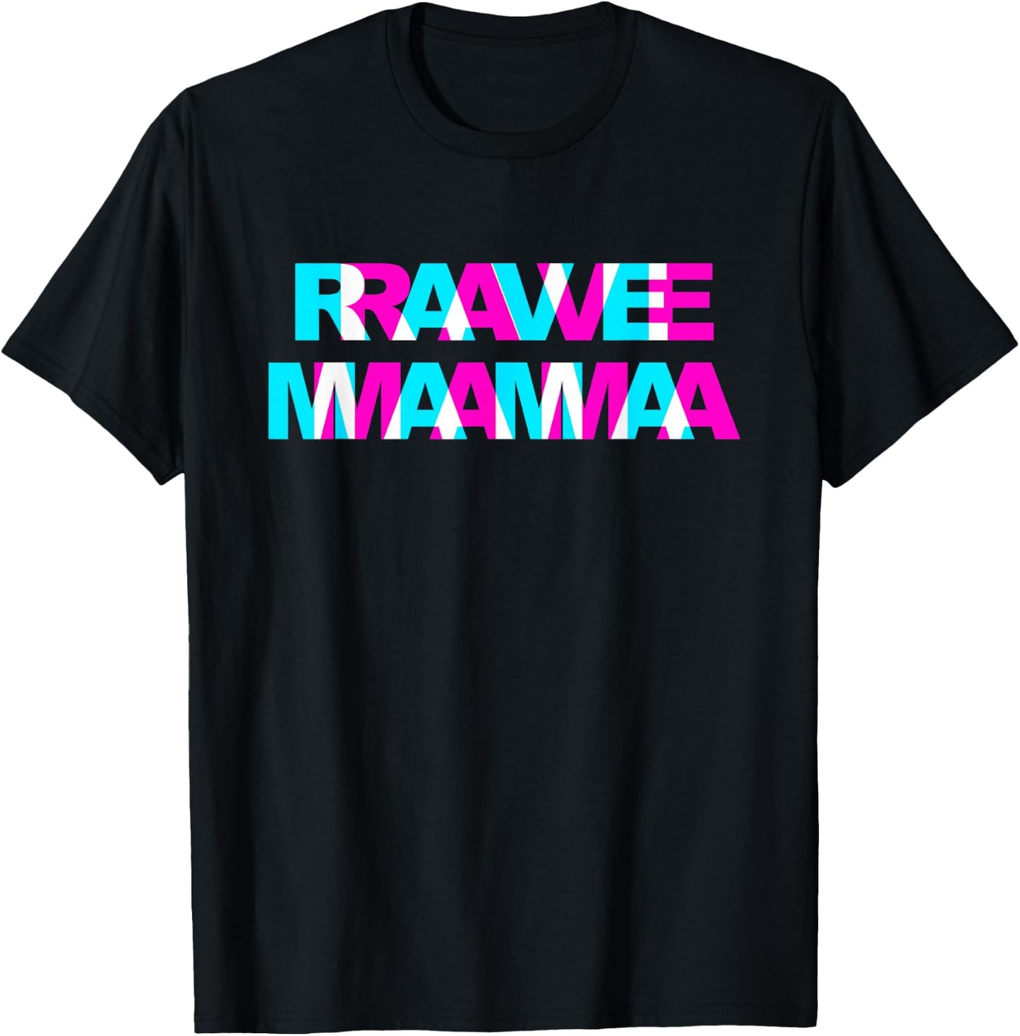 Rave Mama EDM Music Festival Mother Optical Illusion Trippy T-Shirt - T-Shirt | Black
