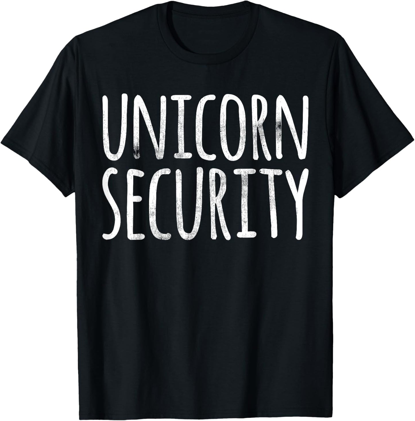 Unicorn Security Halloween Costume Dad Men Husband Easy Lazy T-Shirt - T-Shirt | Black