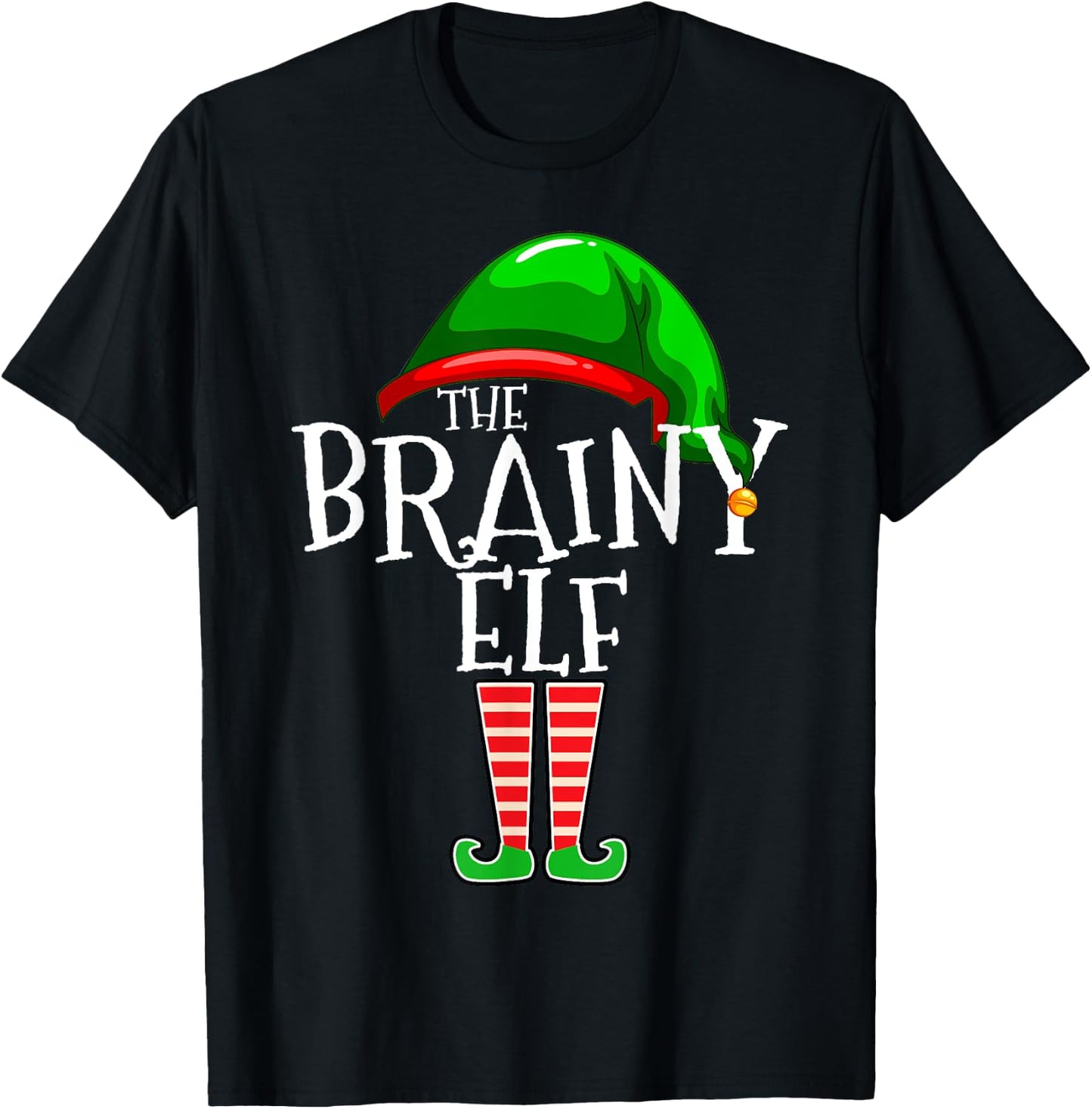 The Brainy Elf Group Matching Family Christmas Smart T-Shirt - T-Shirt | Black