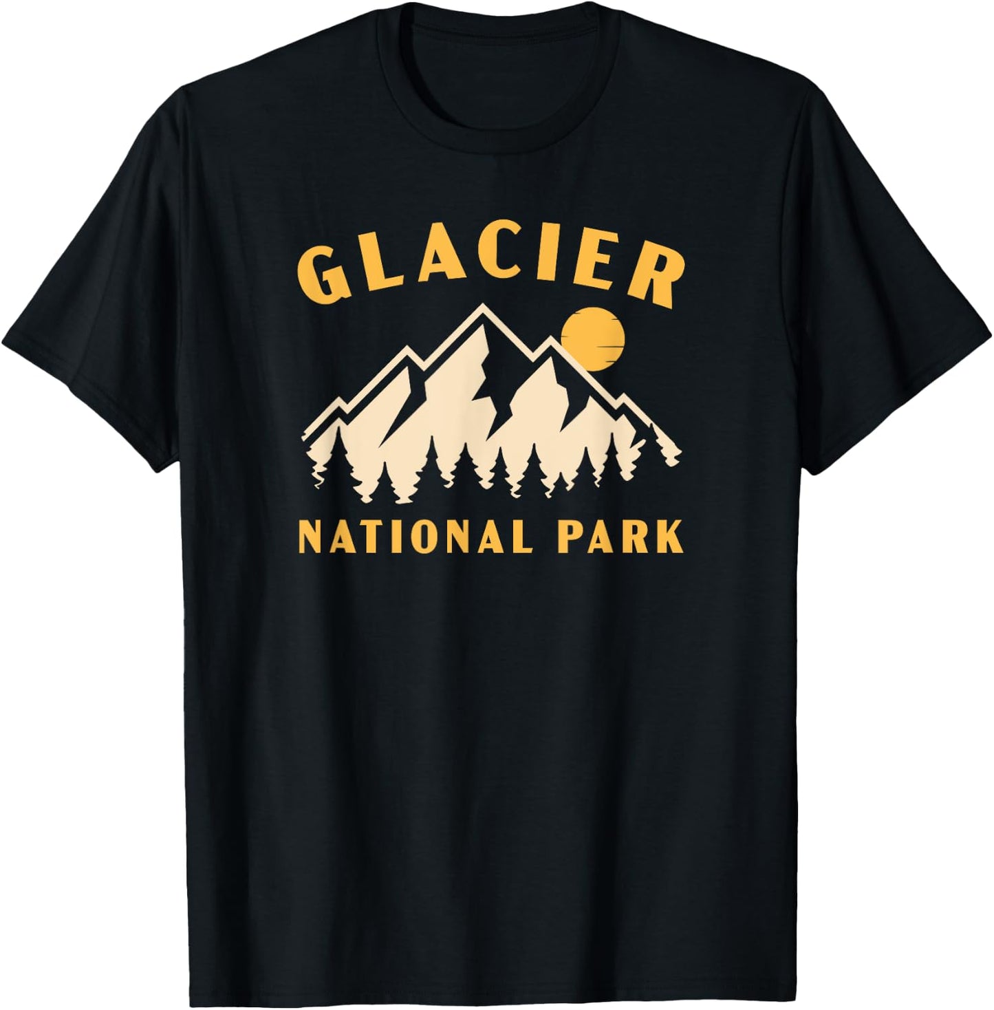 Glacier National Park Montana Women Men Kids Hiking Souvenir T-Shirt - T-Shirt | Black