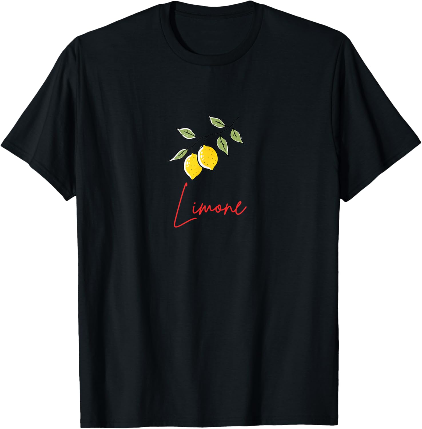 Limone Zitronen Design, Illustration Sommer Obst Motiv T-Shirt - T-Shirt | Black