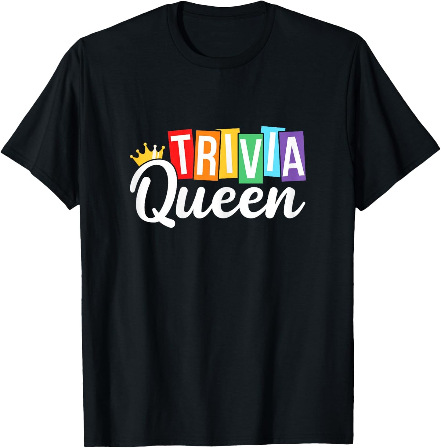 Trivia Queen Trivia Night Quiz Game Trivia Team Women Funny T-Shirt - T-Shirt | Black