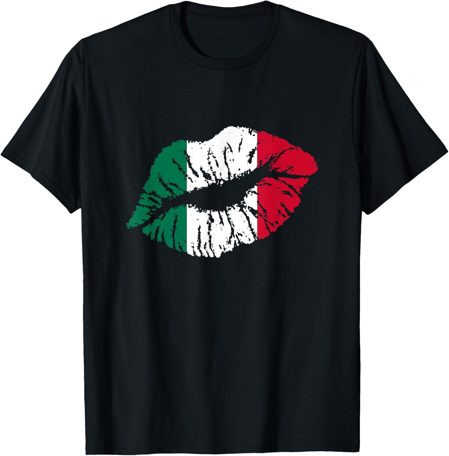 Italy | Italy Kiss Lips Italian Shirt | Gift Italian T-Shirt - T-Shirt | Black