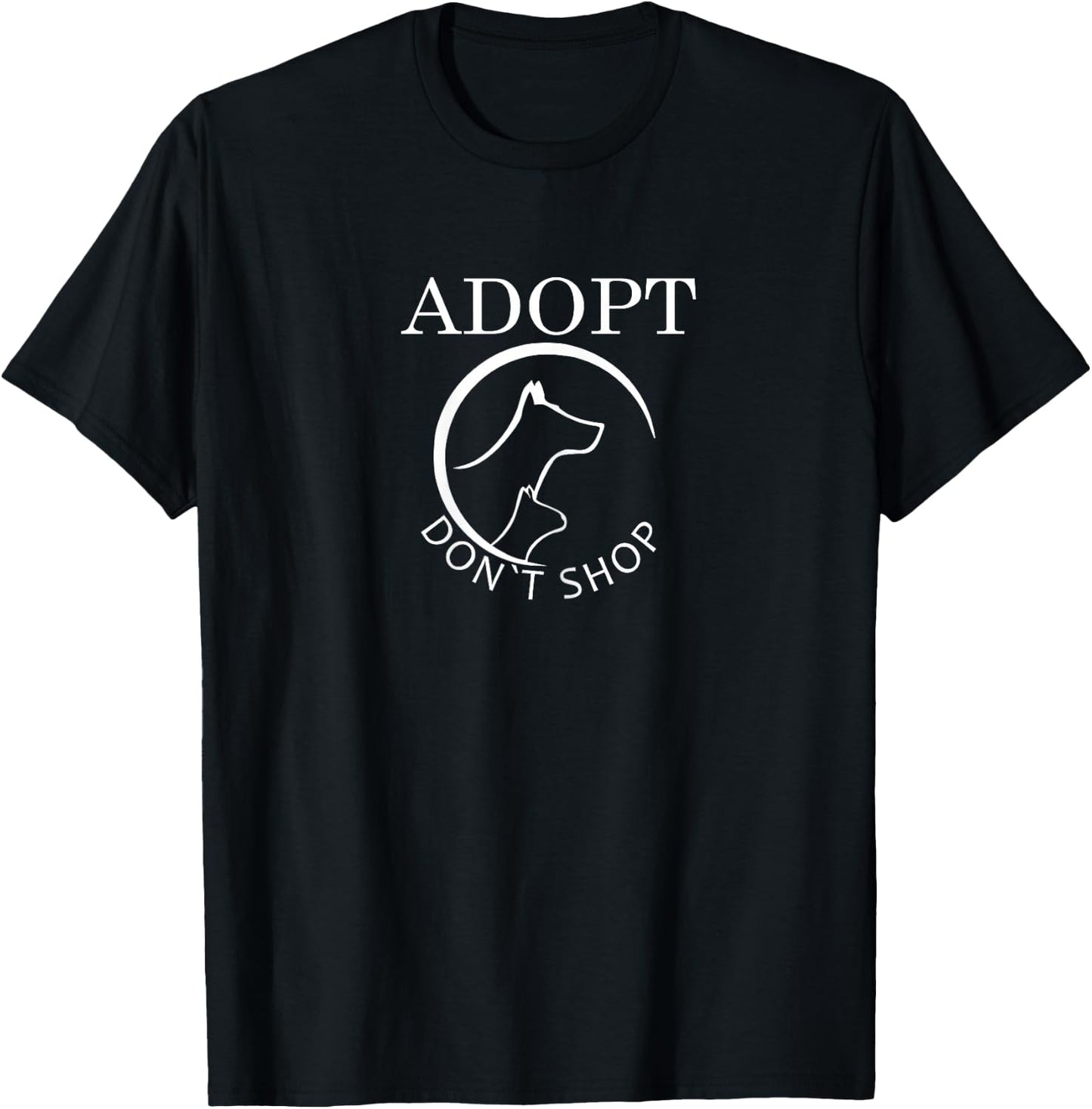 Pet Shelter Geschenk Katze & Hund Rettungsspruch Adopt Don't Shop T-Shirt - T-Shirt | Black