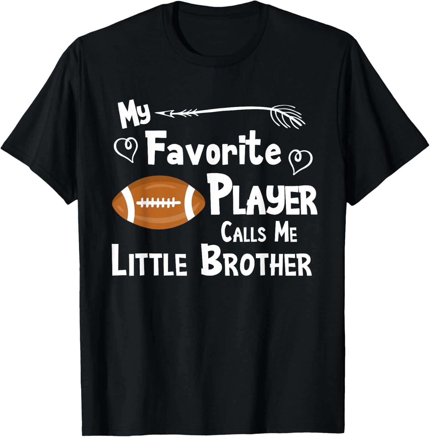 Favorite Player Little Brother Football T-Shirt - T-Shirt | Black