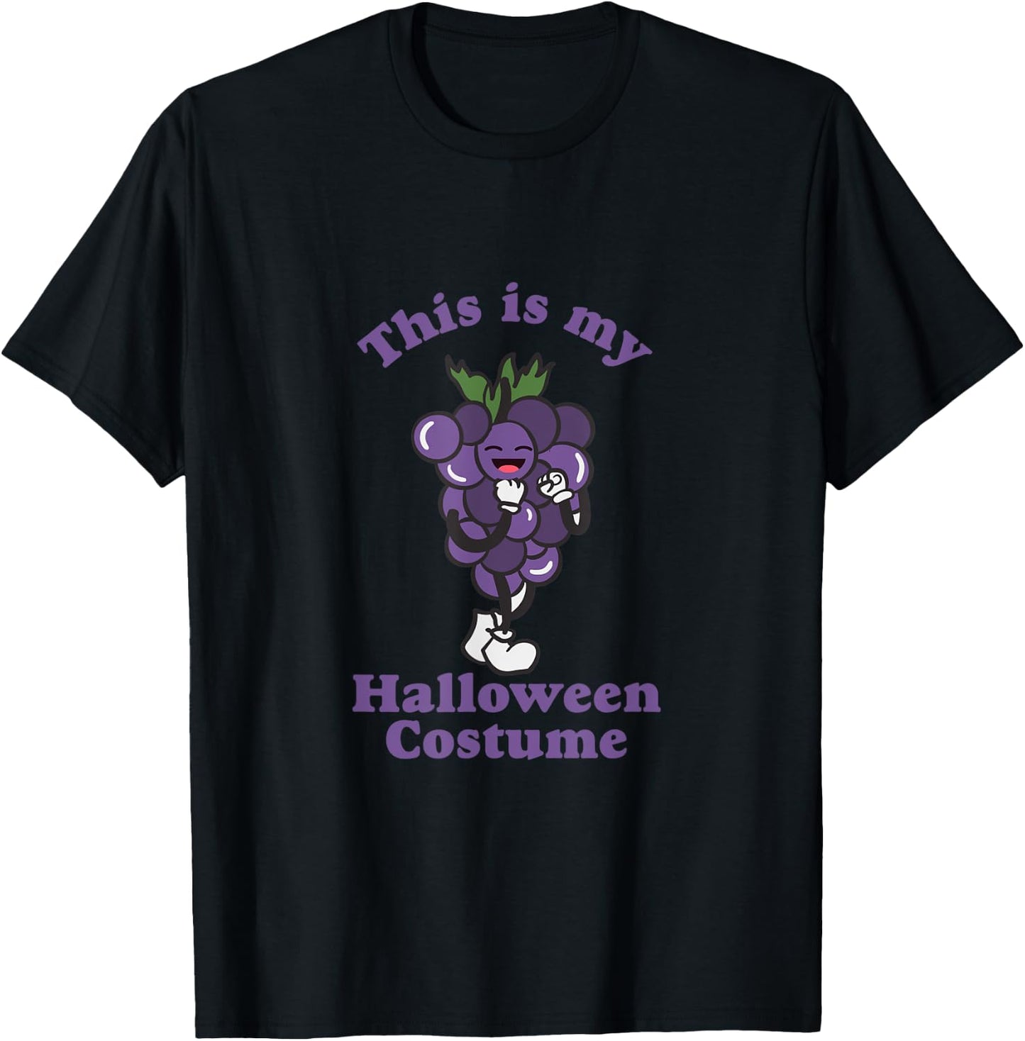 This Is My Grape Halloween Costume Retro T-Shirt - T-Shirt | Black