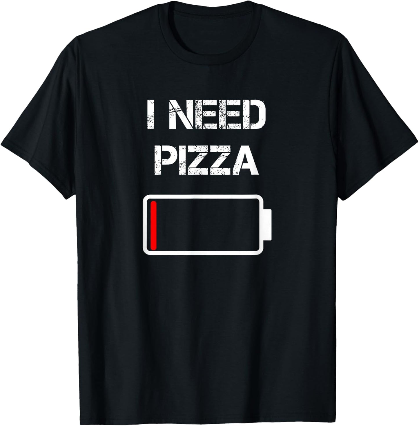 I Need Pizza | Italian Food | Pizza Lover | Funny Pizza Small T-Shirt - T-Shirt | Black