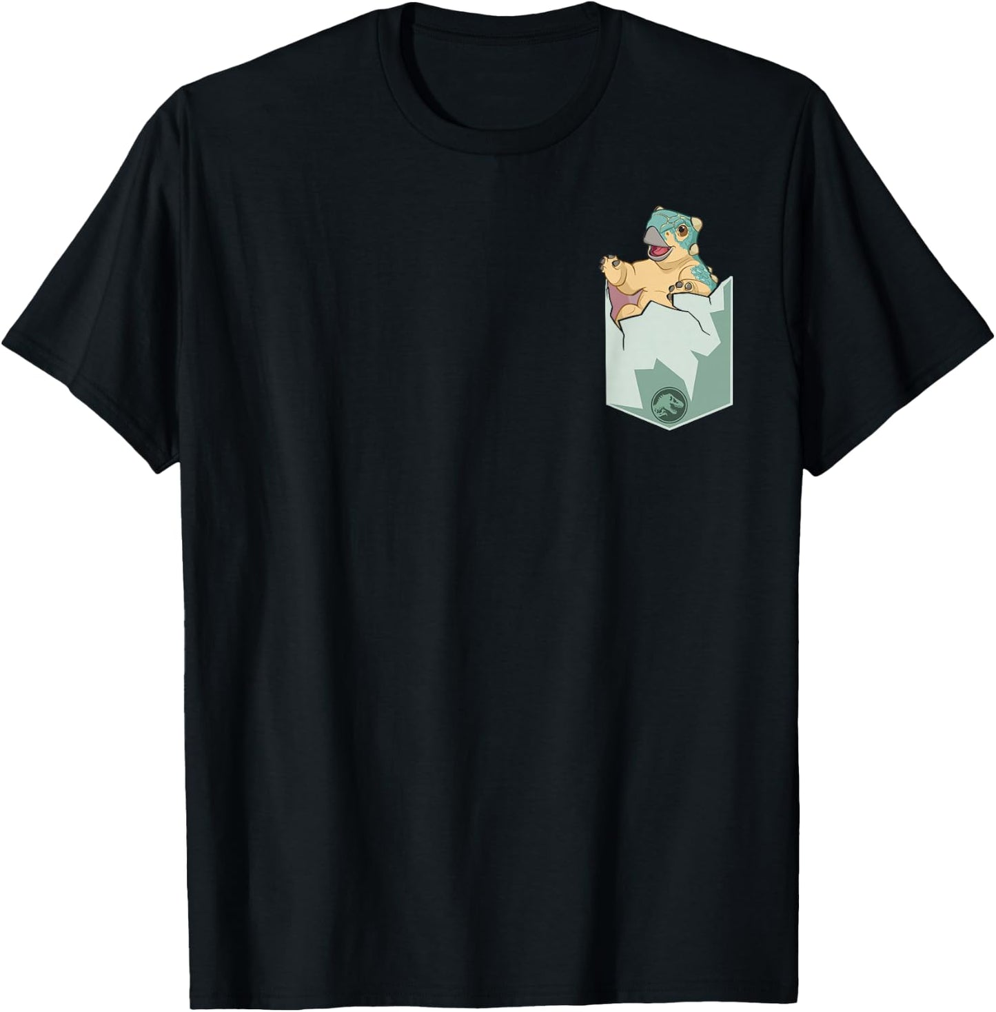 Jurassic World: Camp Cretaceous Bumpy Faux Pocket T-Shirt - T-Shirt | Black