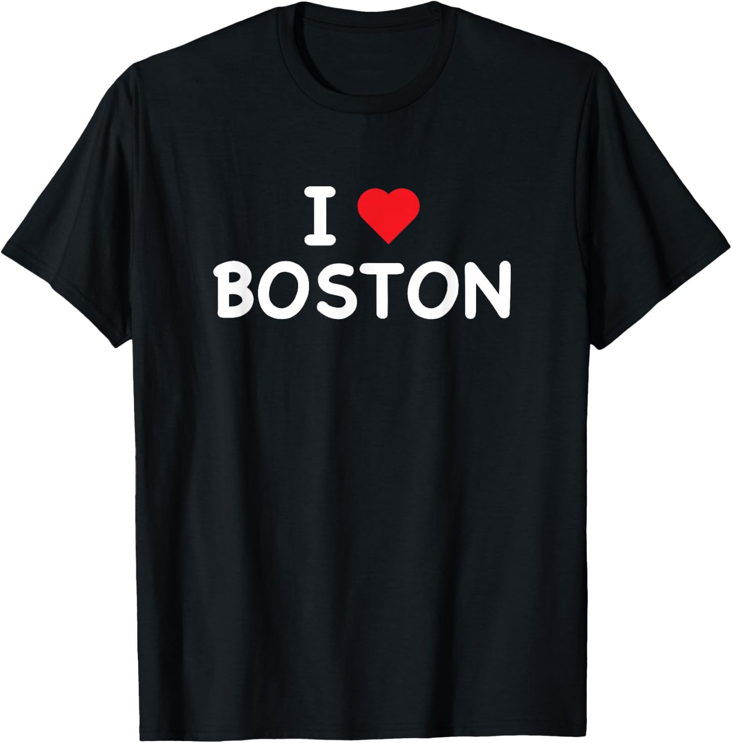 Boston - I Love Boston - Massachusetts - MA - Classic T-Shirt - T-Shirt | Black