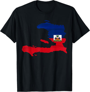 Haiti Flag T-Shirt - T-Shirt | Black