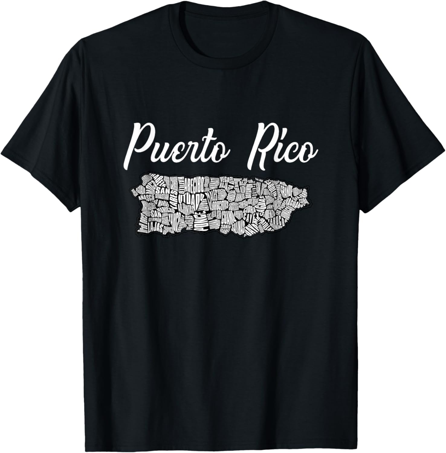 Puerto Rico map - Puerto Rican pride clothes T-Shirt - T-Shirt | Black