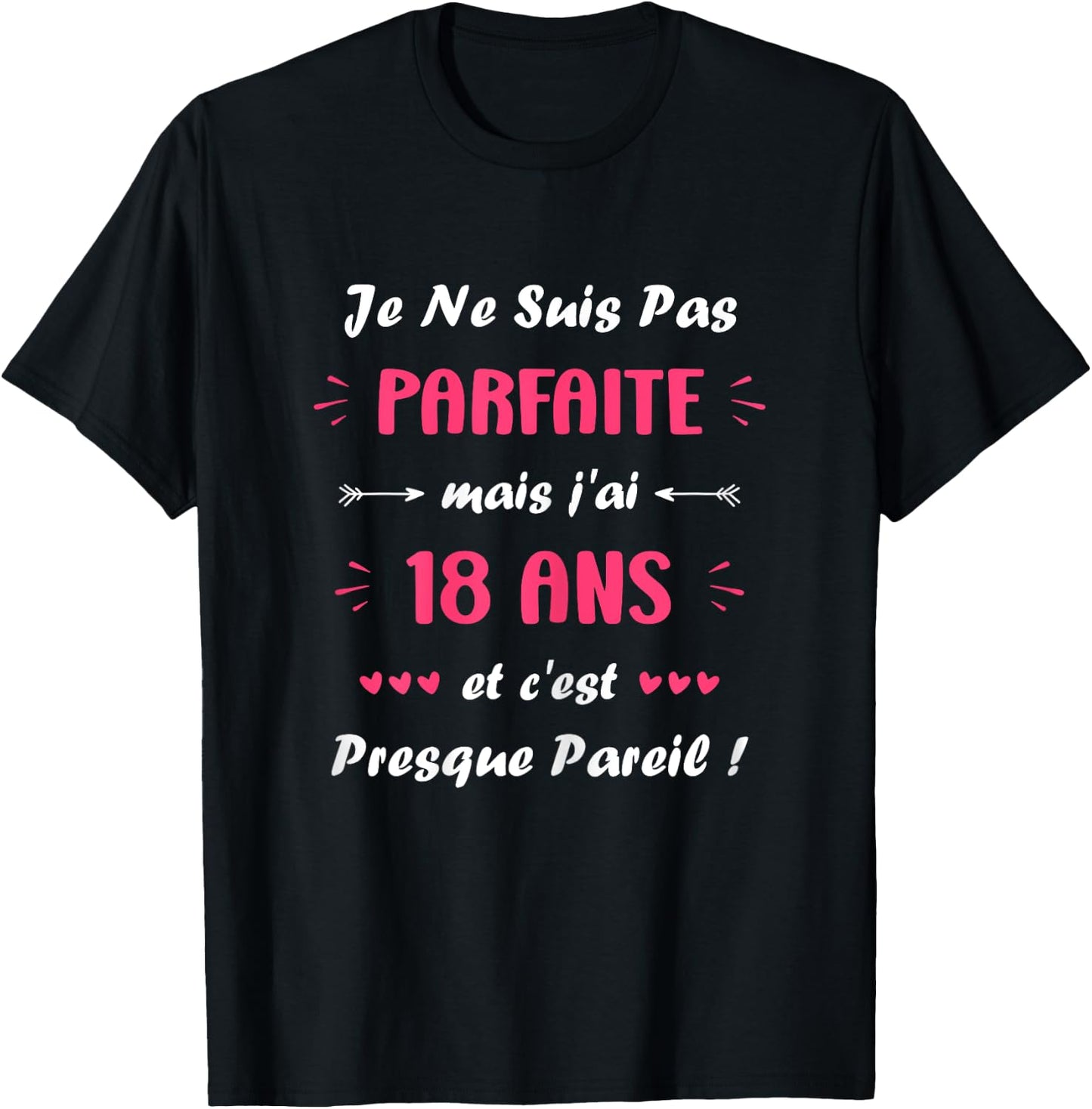 Funny Perfect Woman 18 Years Old Quote Birthday 18 Years , Black, Female X-Small T-Shirt - T-Shirt | Black