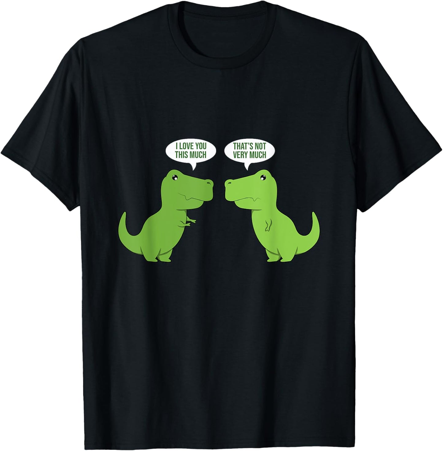 funny cute T-Rex - dinosaur - funny text - humour - happy T-Shirt - T-Shirt | Black
