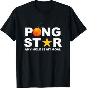 Pong Star Any Hole is my Goal - Beer Pong T-Shirt - T-Shirt | Black