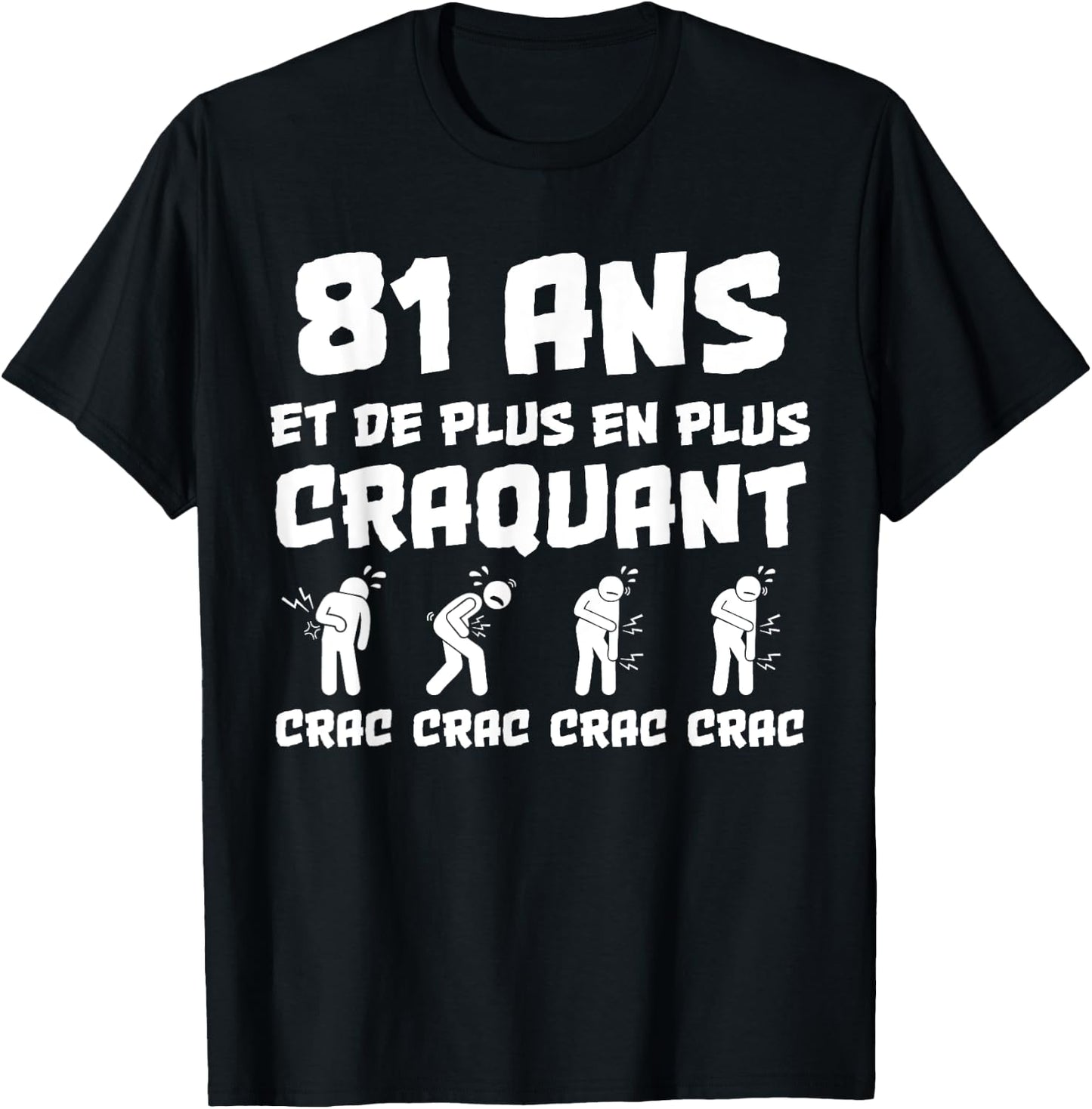 Birthday Gift Man 81 Years Funny T-Shirt - T-Shirt | Black