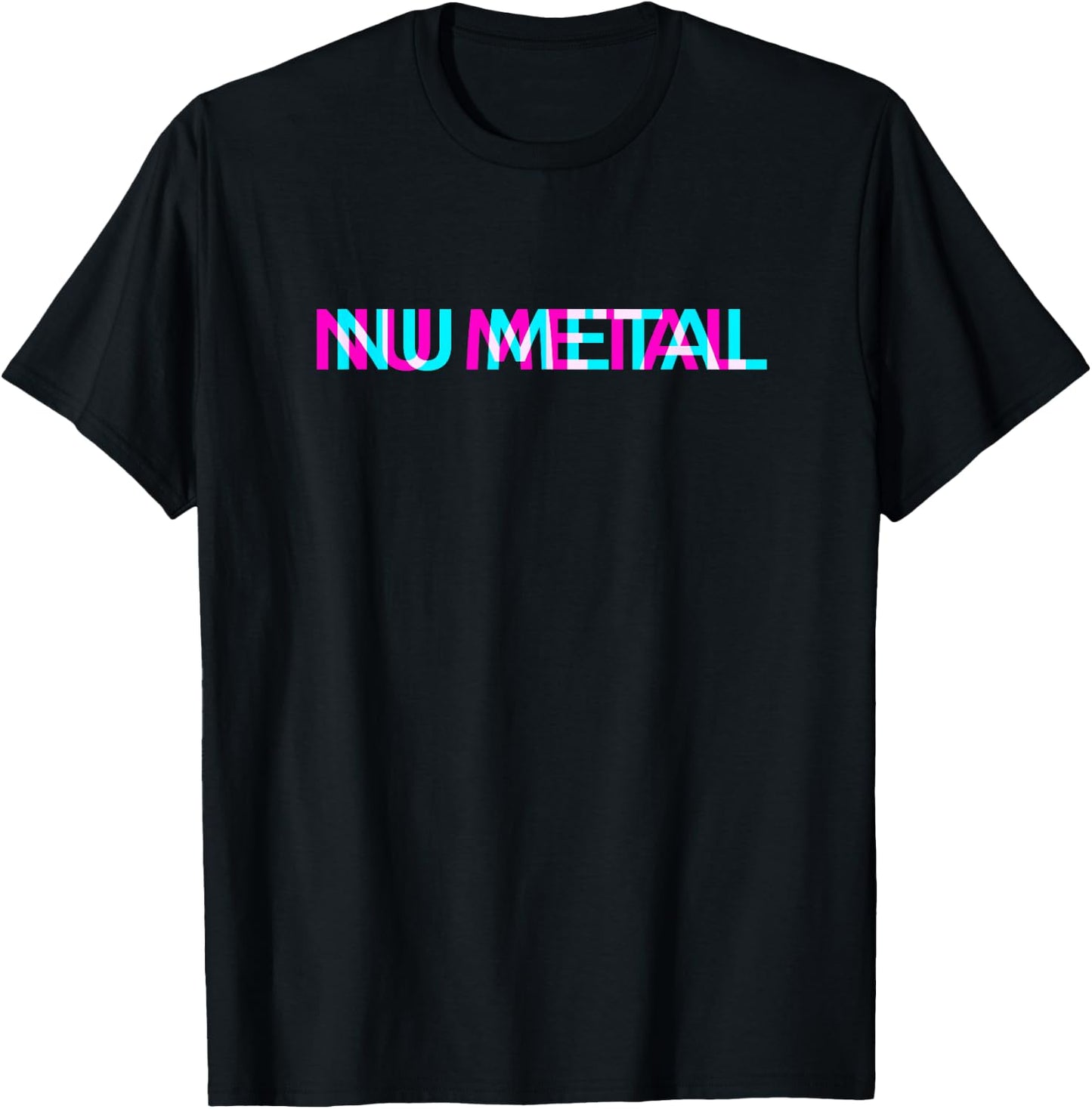 Nu Metal Music Genre Glitch Art Festival Outfit T-Shirt - T-Shirt | Black