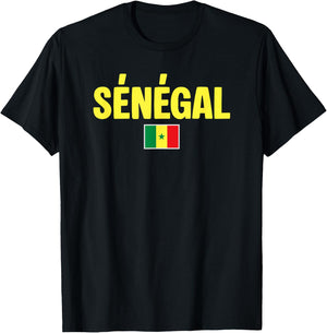 Senegalese Senegal Flag T-Shirt - T-Shirt | Black