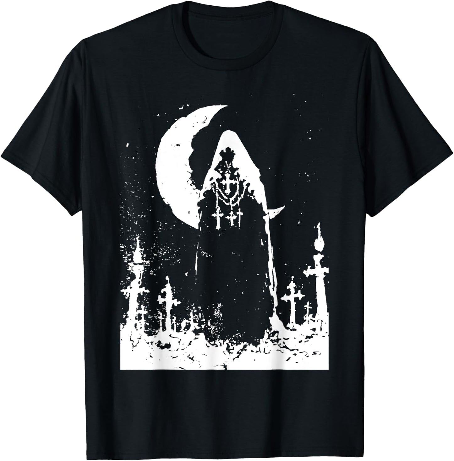 Skull Doom Metal Black Metal | Gothic Grunge Occult Satanic T-Shirt - T-Shirt | Black