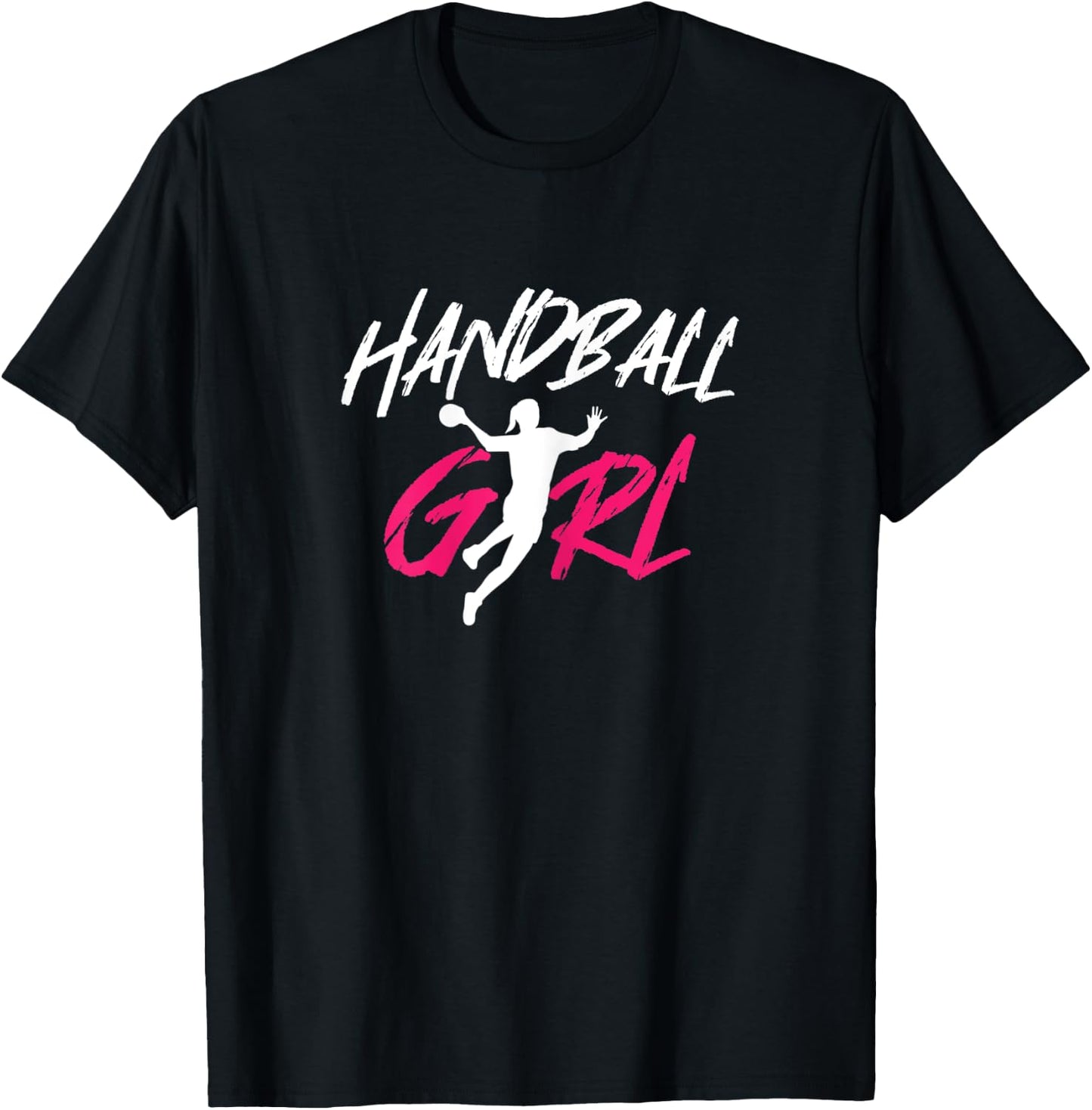 Damen Handball Girl Player Handballer Ball Sports Team Coach Spiel T-Shirt - T-Shirt | Black