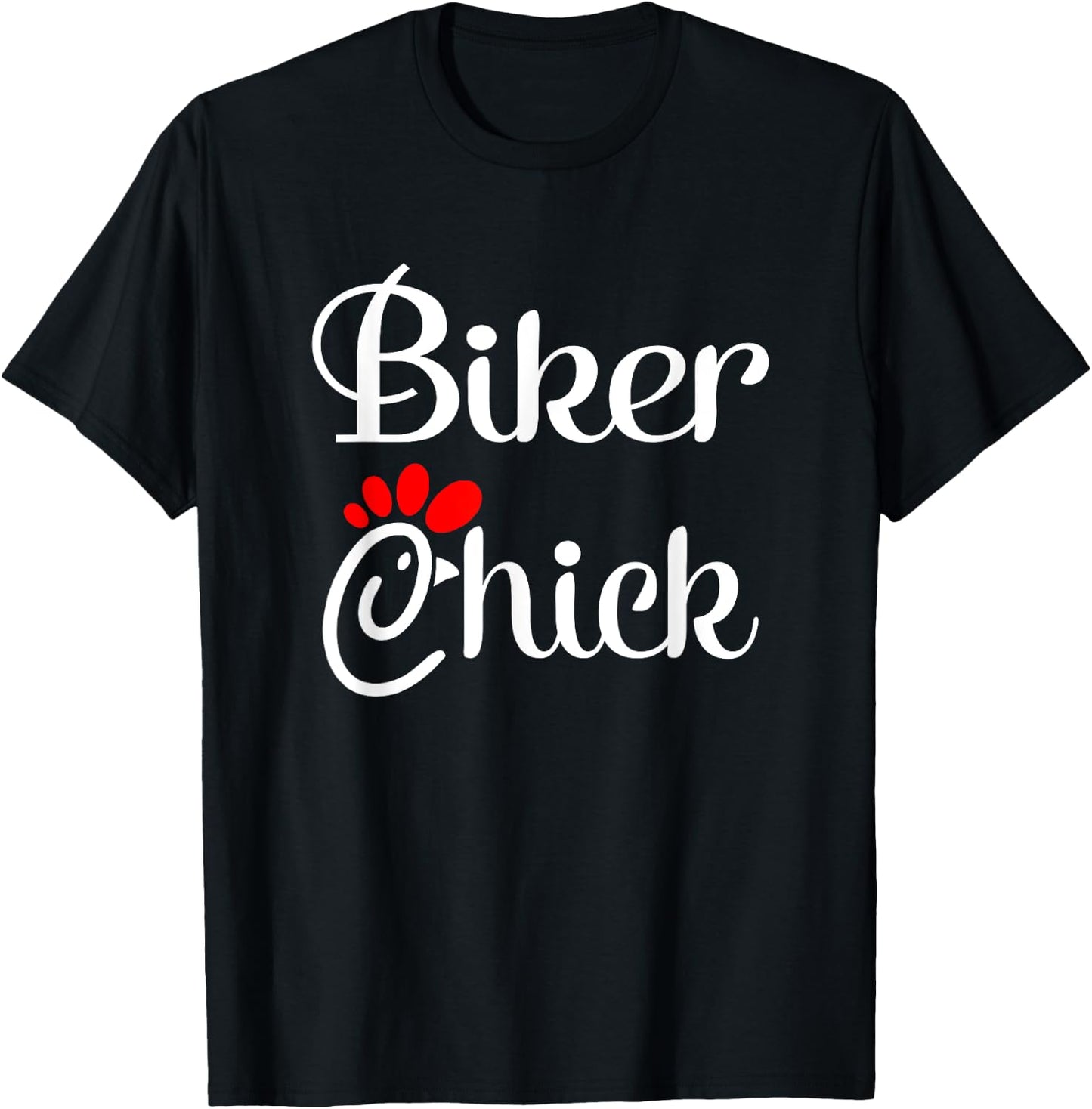Biker Chick Motorcycle T-Shirt - T-Shirt | Black
