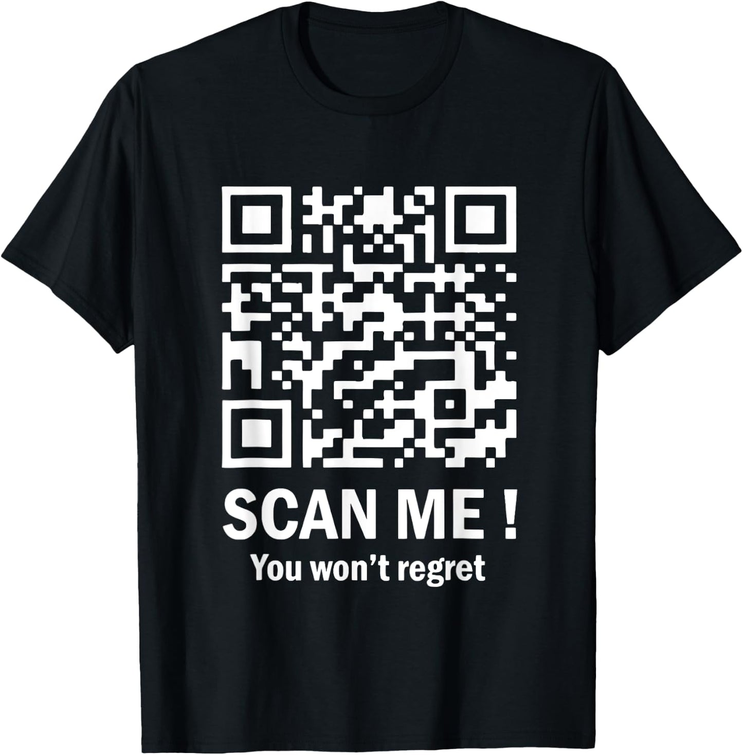 Scan Me You Won't Regret It Funny QR Trump Dance T-Shirt - T-Shirt | Black
