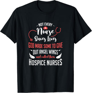 Hospice Nurse Shirt Women Stethoscope Palliative Care T-Shirt - T-Shirt | Black