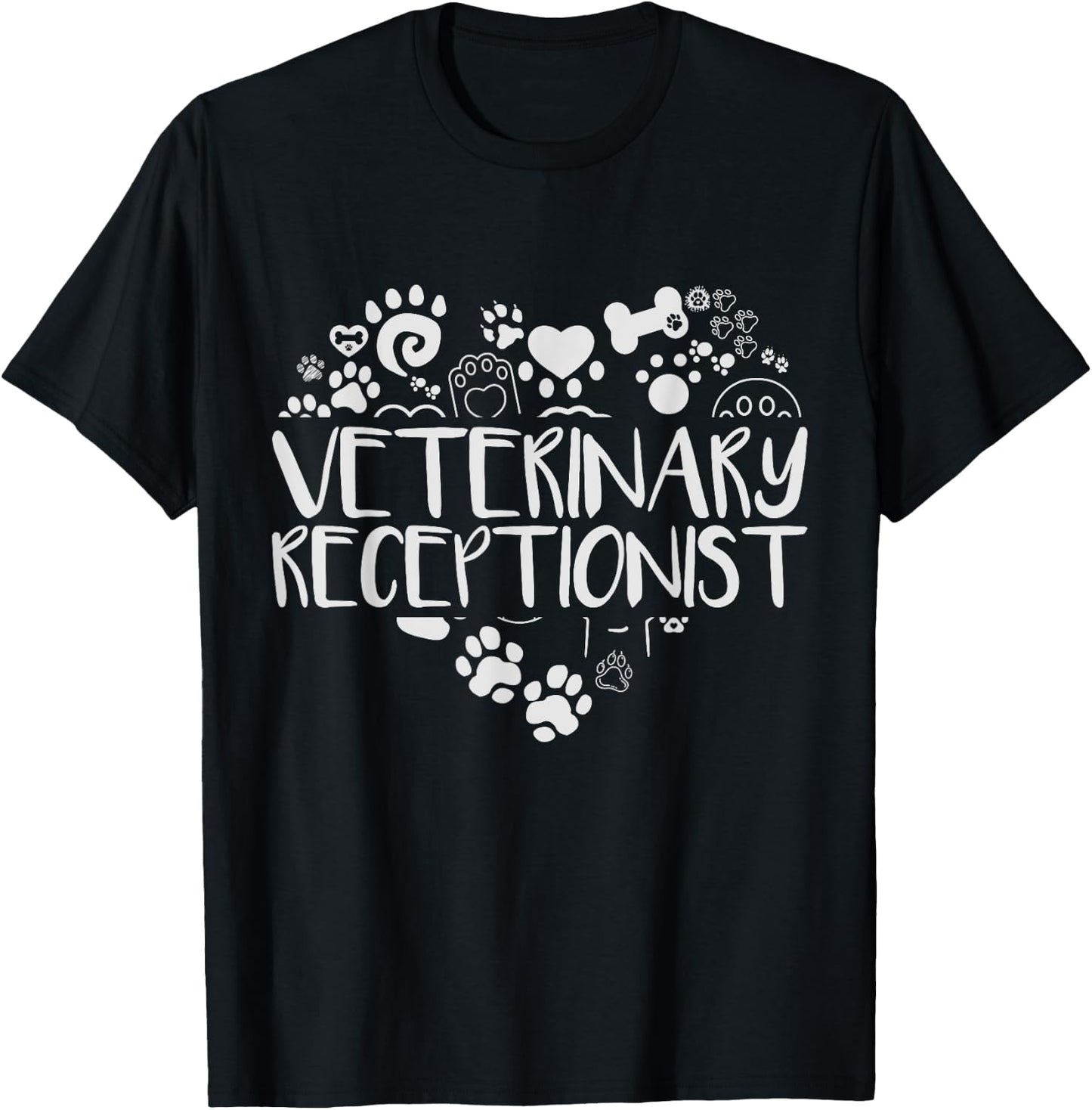 Veterinary Receptionist Veterinarian Vet Tech Assistant T-Shirt - T-Shirt | Black
