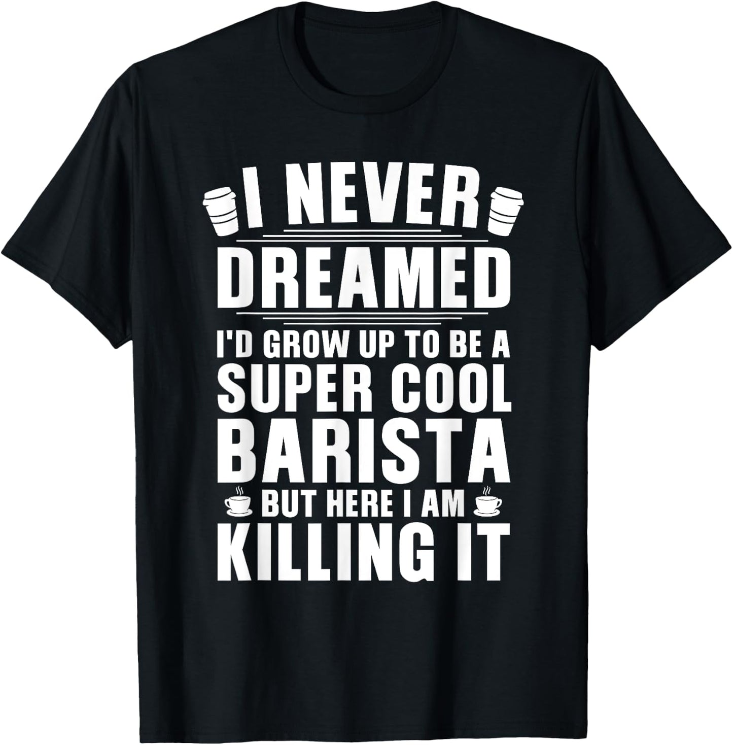 Funny Barista Design Women Coffee Barista Bean Lover T-Shirt - T-Shirt | Black