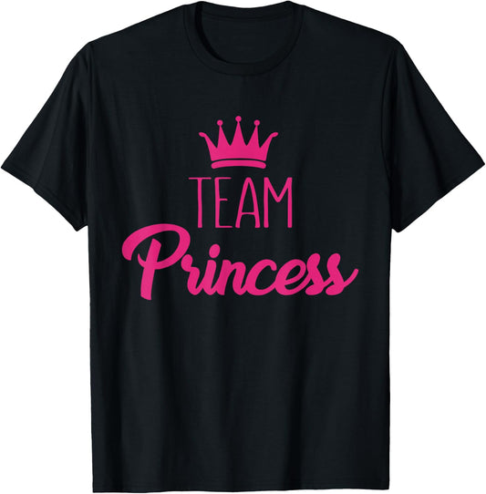 Team Princess Gender Reveal , black T-Shirt - T-Shirt | Black
