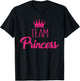 Team Princess Gender Reveal , black T-Shirt - T-Shirt | Black