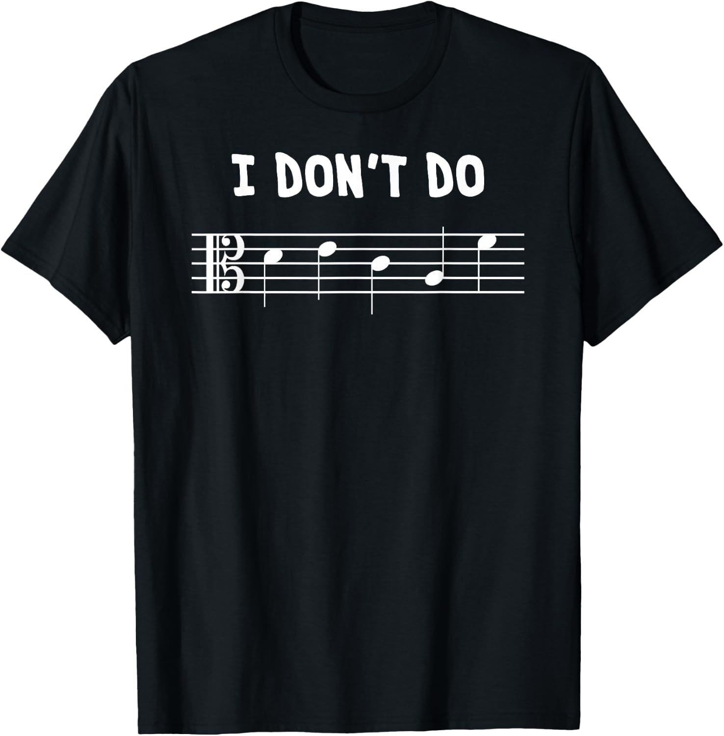 Alto Clef I Don’t Do DECAF for Viola Players T-Shirt - T-Shirt | Black