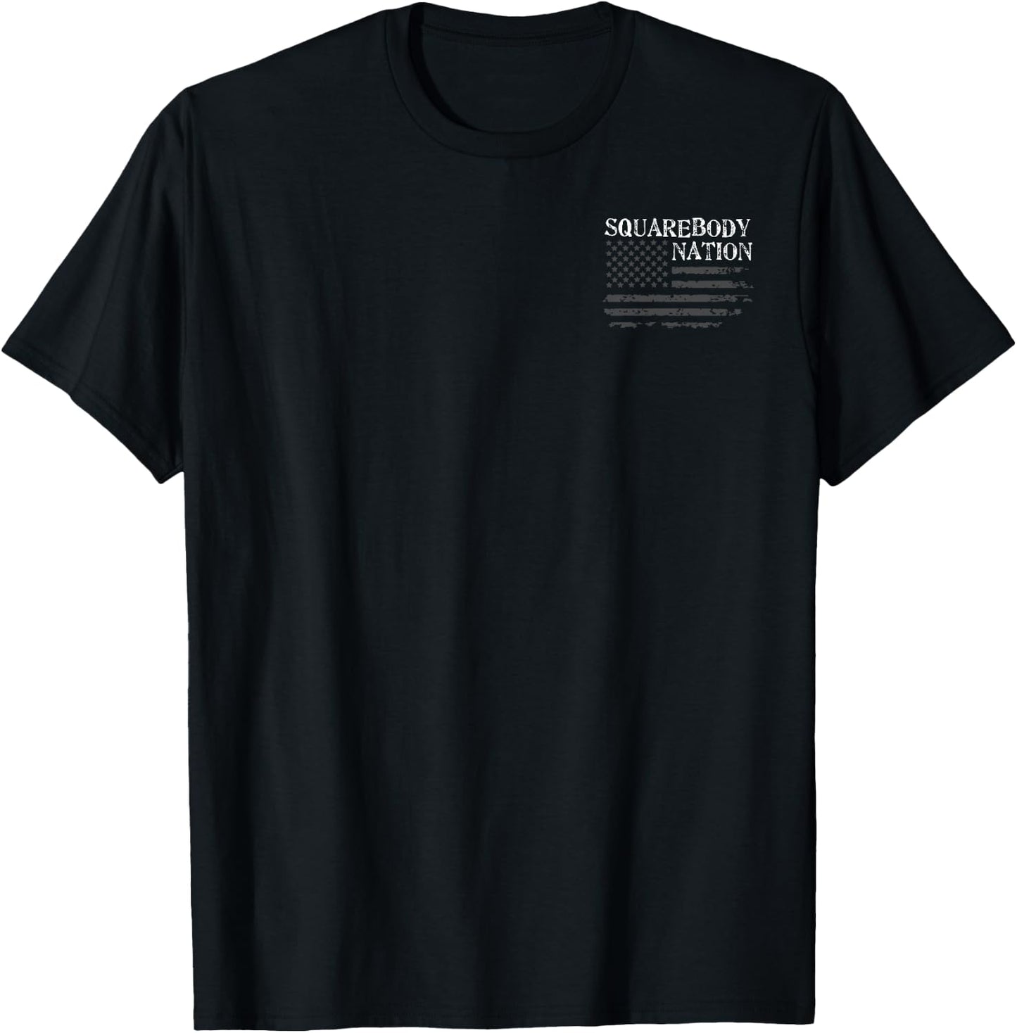 Classic Square Body C10 Truck American Flag T-Shirt - T-Shirt | Black