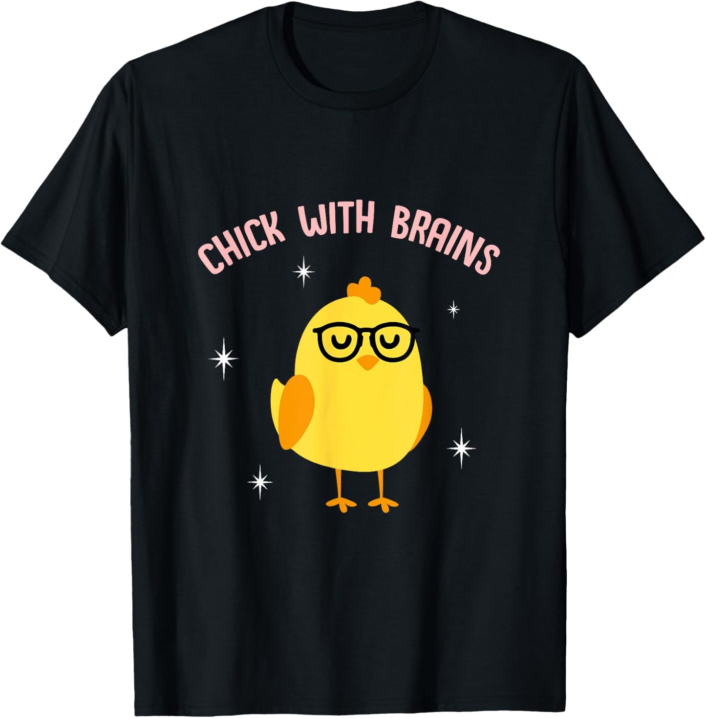CUTE CHICK WITH BRAINS for Ladies Girl T-Shirt - T-Shirt | Black