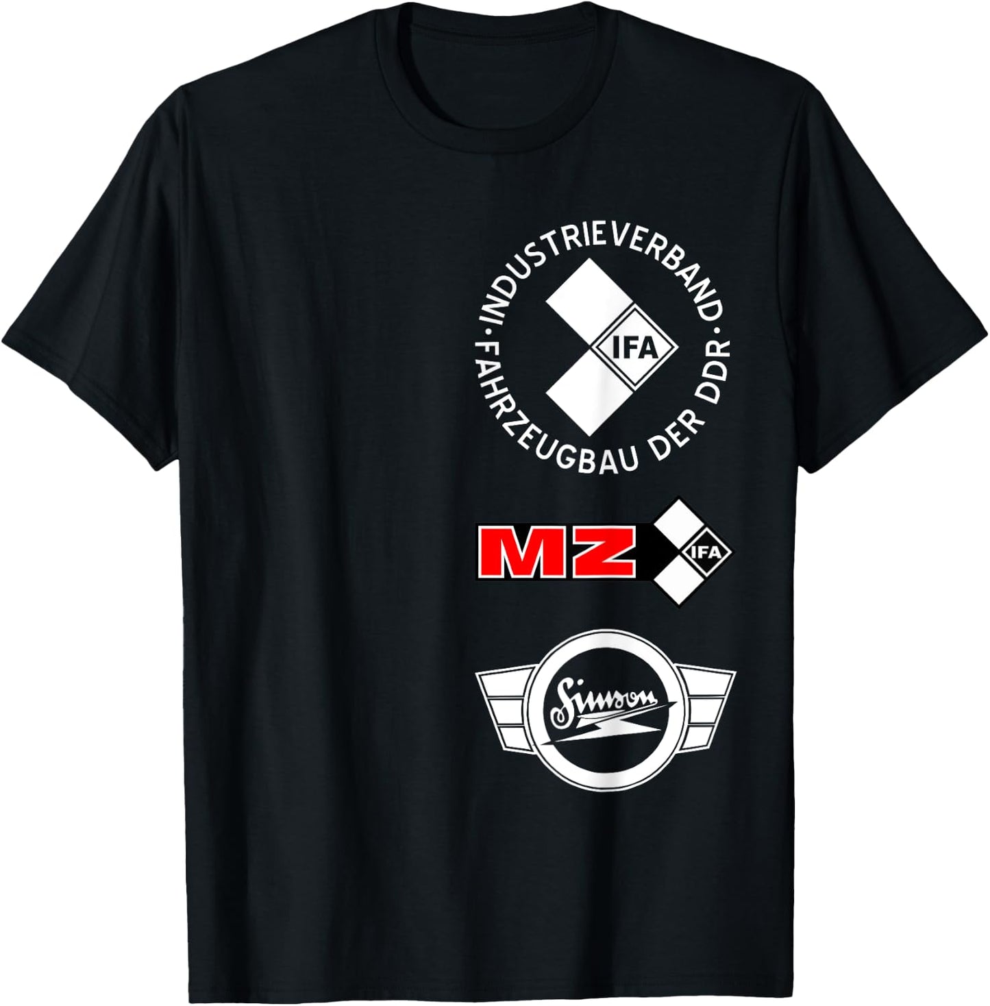 Simson IFA Suhl MZ ETZ TS ES DDR VEB Rocker Fun Gift , black T-Shirt - T-Shirt | Black