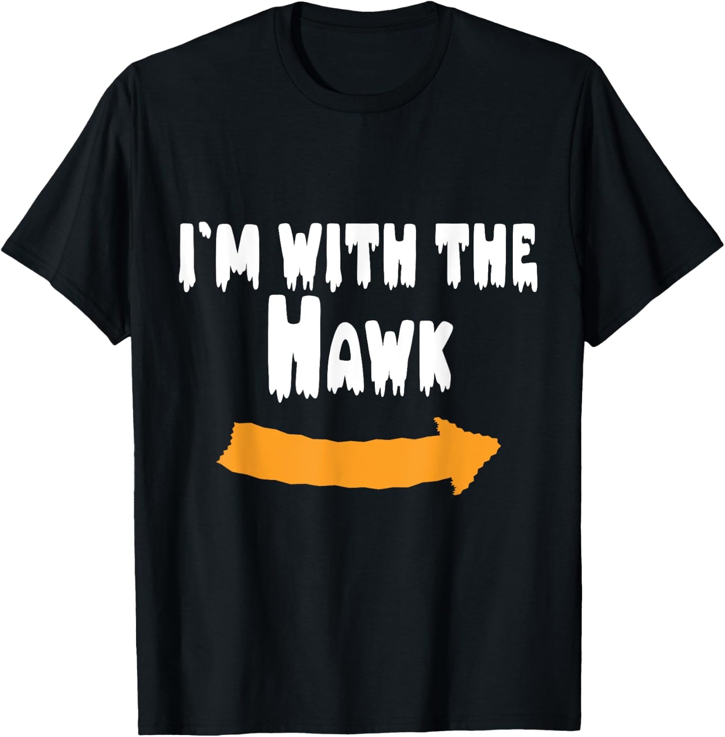 I'm with the Hawk Funny Lazy Halloween Costume T-Shirt - T-Shirt | Black