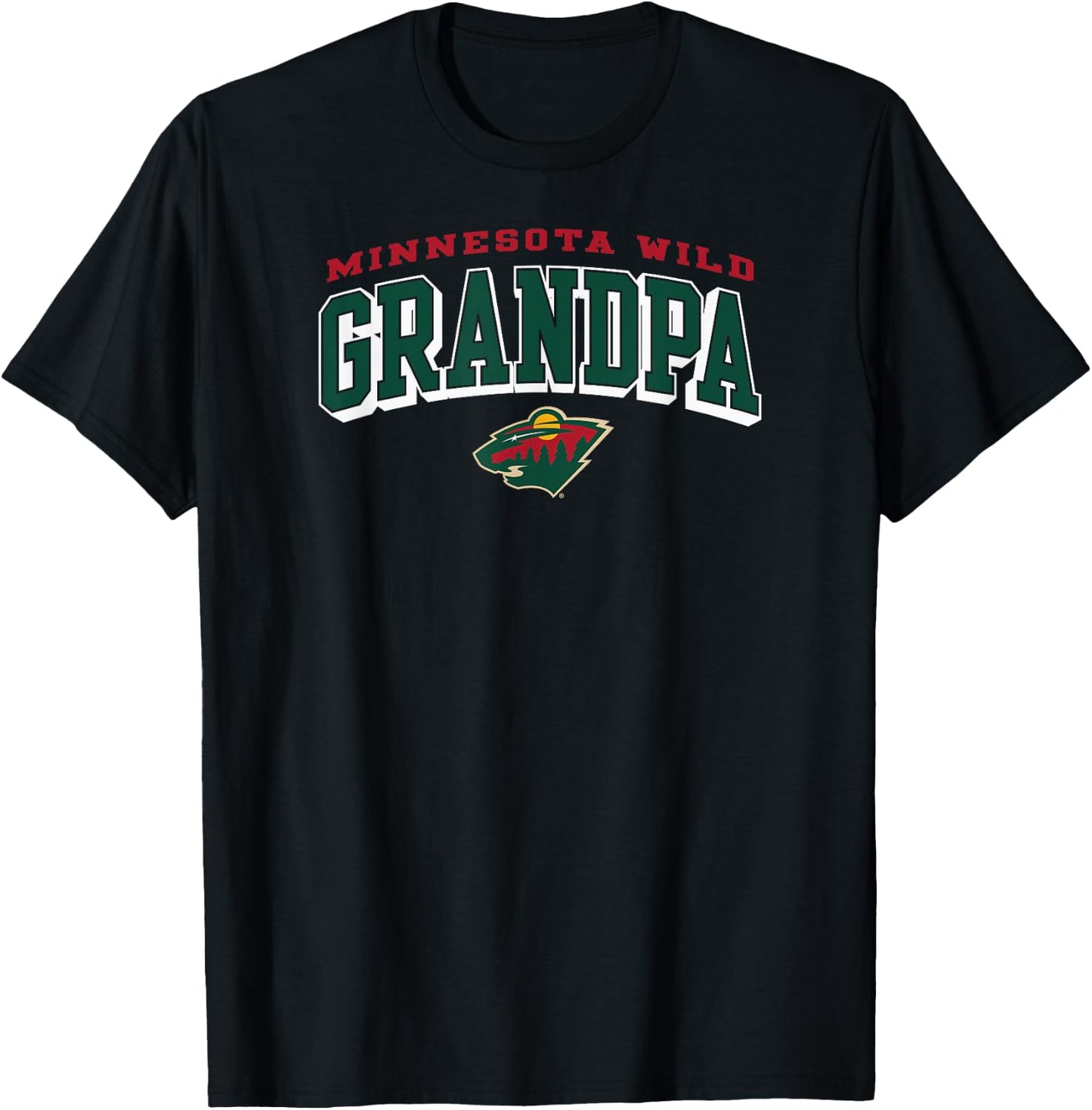 Minnesota Wild Grandpa Arch Black NHL Officially Licensed T-Shirt - T-Shirt | Black