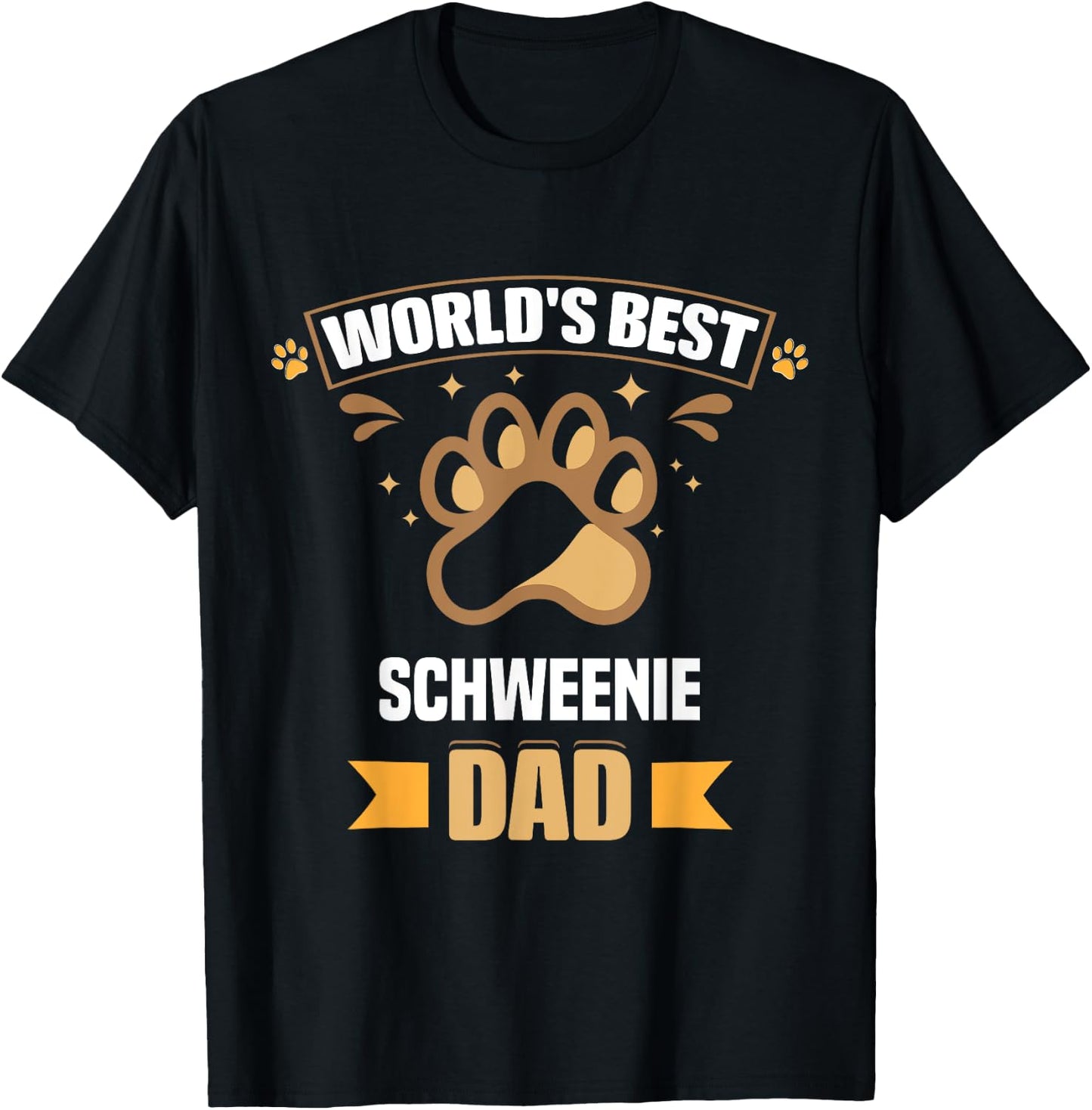 World's Best Schweenie Dad Mixed Breed Dog Owner T-Shirt - T-Shirt | Black