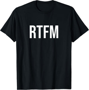 RTFM - Read the Manual T-Shirt - T-Shirt | Black