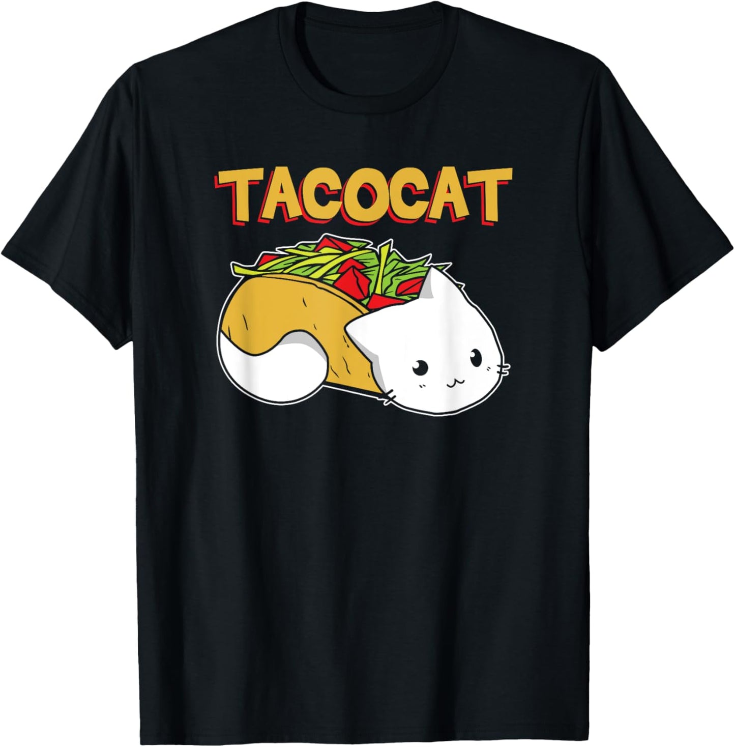 Tacocat Funny Palindrome T-Shirt - T-Shirt | Black