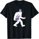 Bigfoot Fireworks 4th of July Sasquatch American Flag T-Shirt - T-Shirt | Black