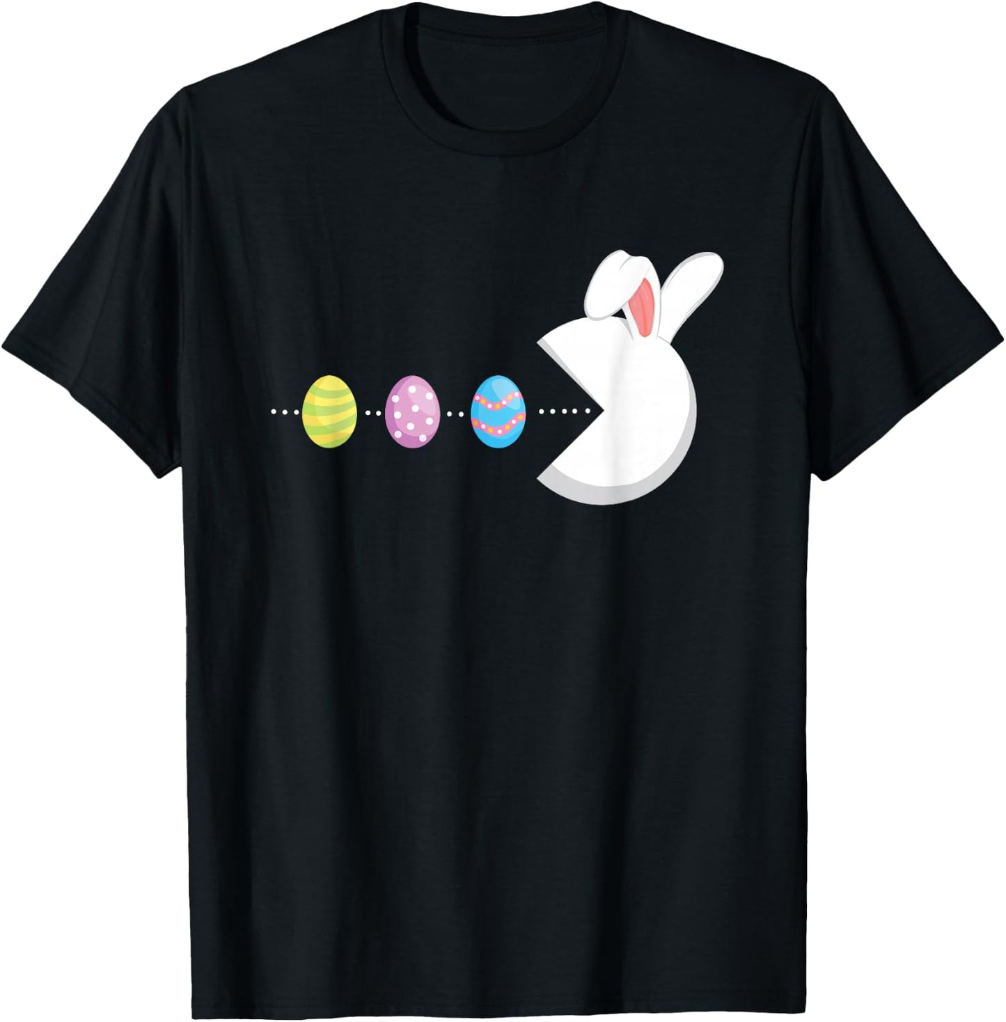 Bunny Easter Egg Gamer - Colorful Eggs Gaming Game T-Shirt - T-Shirt | Black