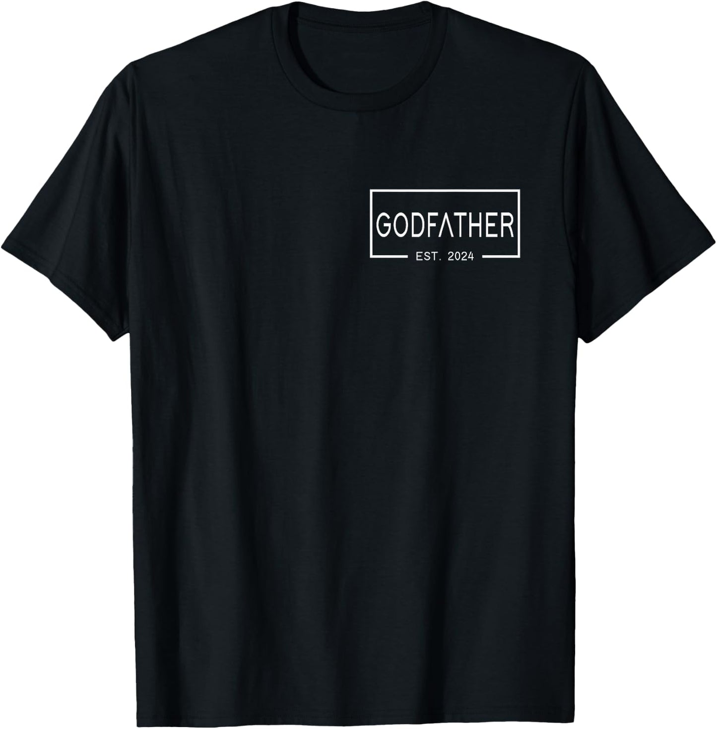 Godfather Est 2024 First Time Godfather Father's Day T-Shirt - T-Shirt | Black
