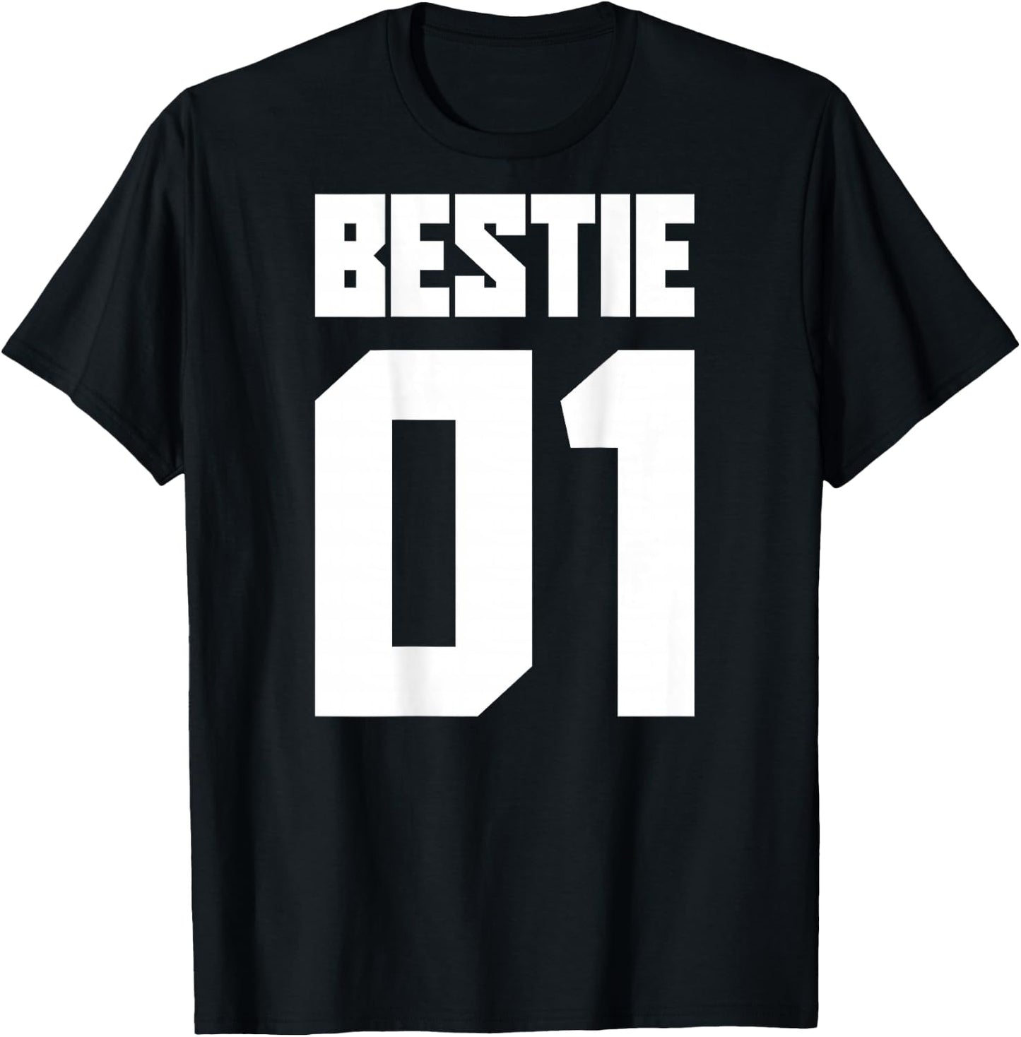 Bestie 01 Bestie 02 Bestie Squad Matching BFF Friend Crew , black, s T-Shirt - T-Shirt | Black