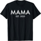 New Mom Mama est 2025 Mothers Day T-Shirt - T-Shirt | Black