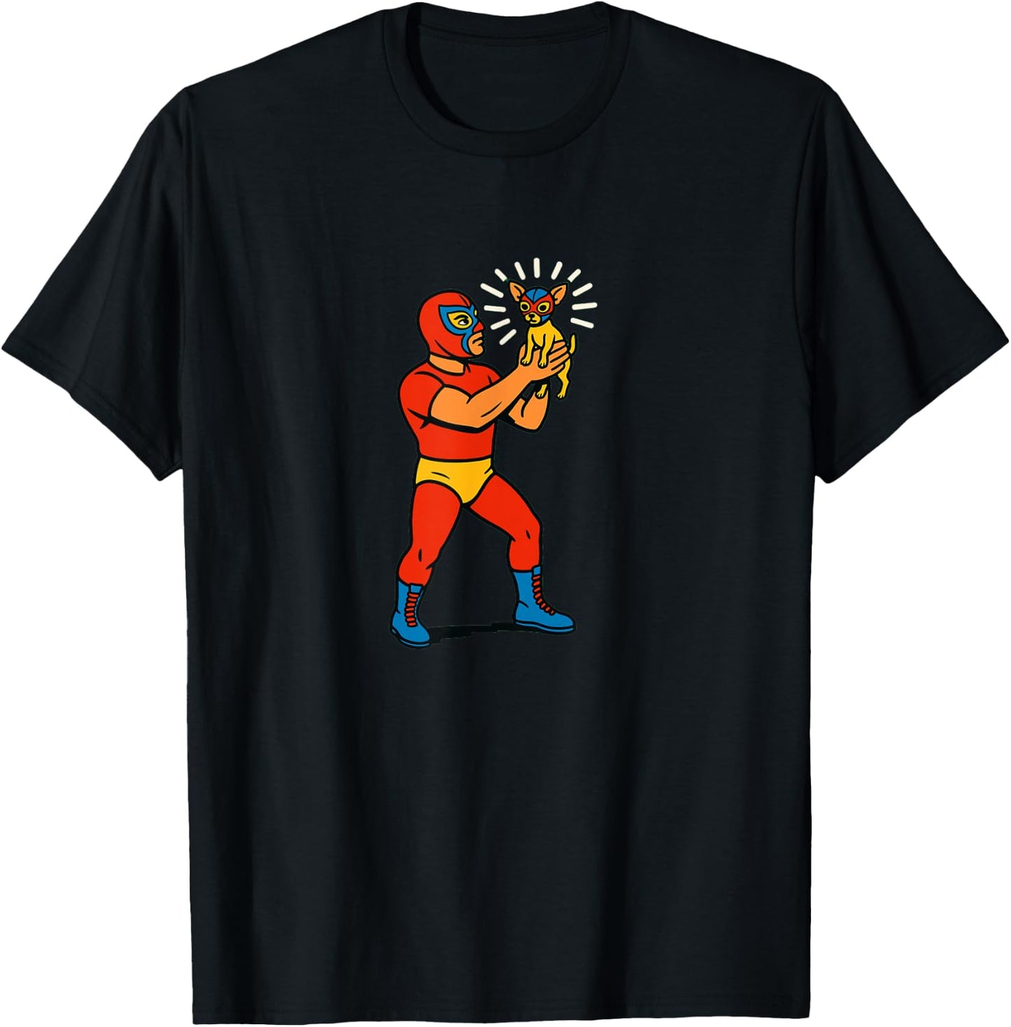 Chihuahua, Wrestler, Luchador, Radiant, Cute, Funny, PRIDE T-Shirt - T-Shirt | Black