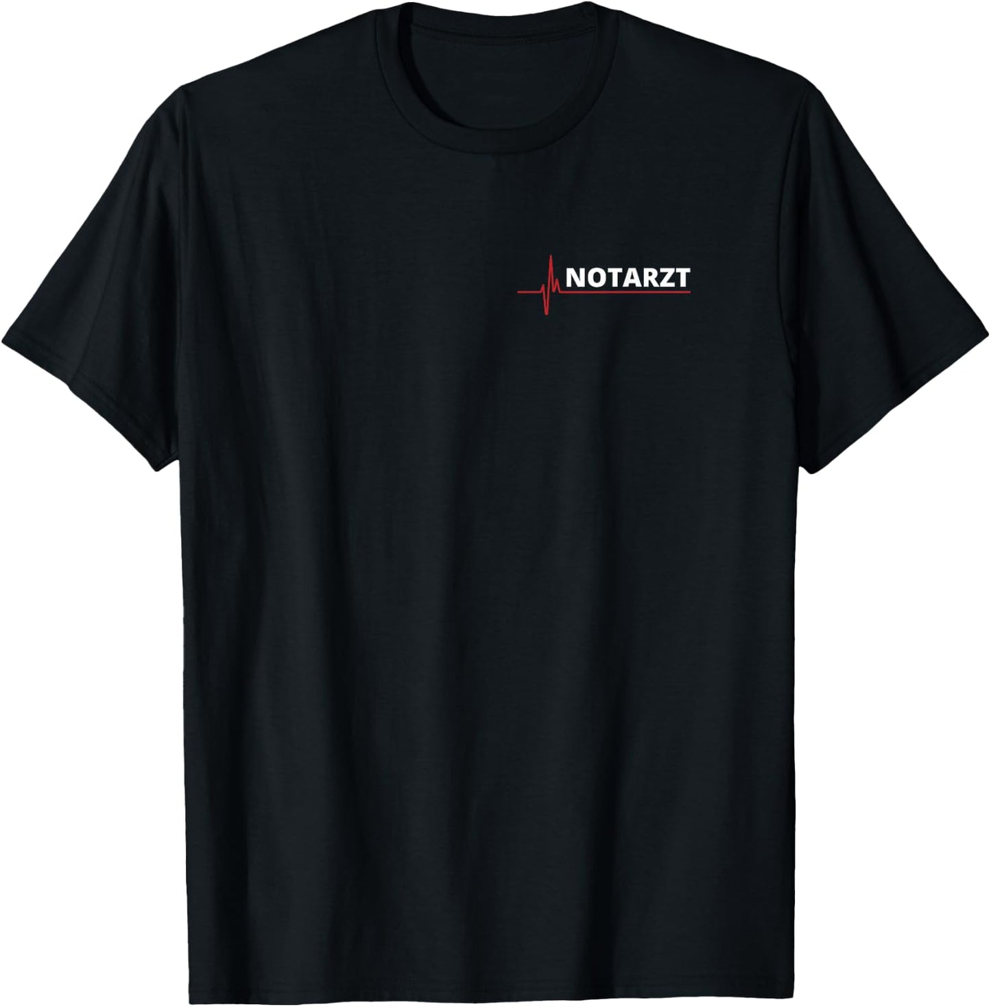 Emergency Doctor ECG Heartbeat Heart Line Cool Emergency Doctor T-Shirt - T-Shirt | Black