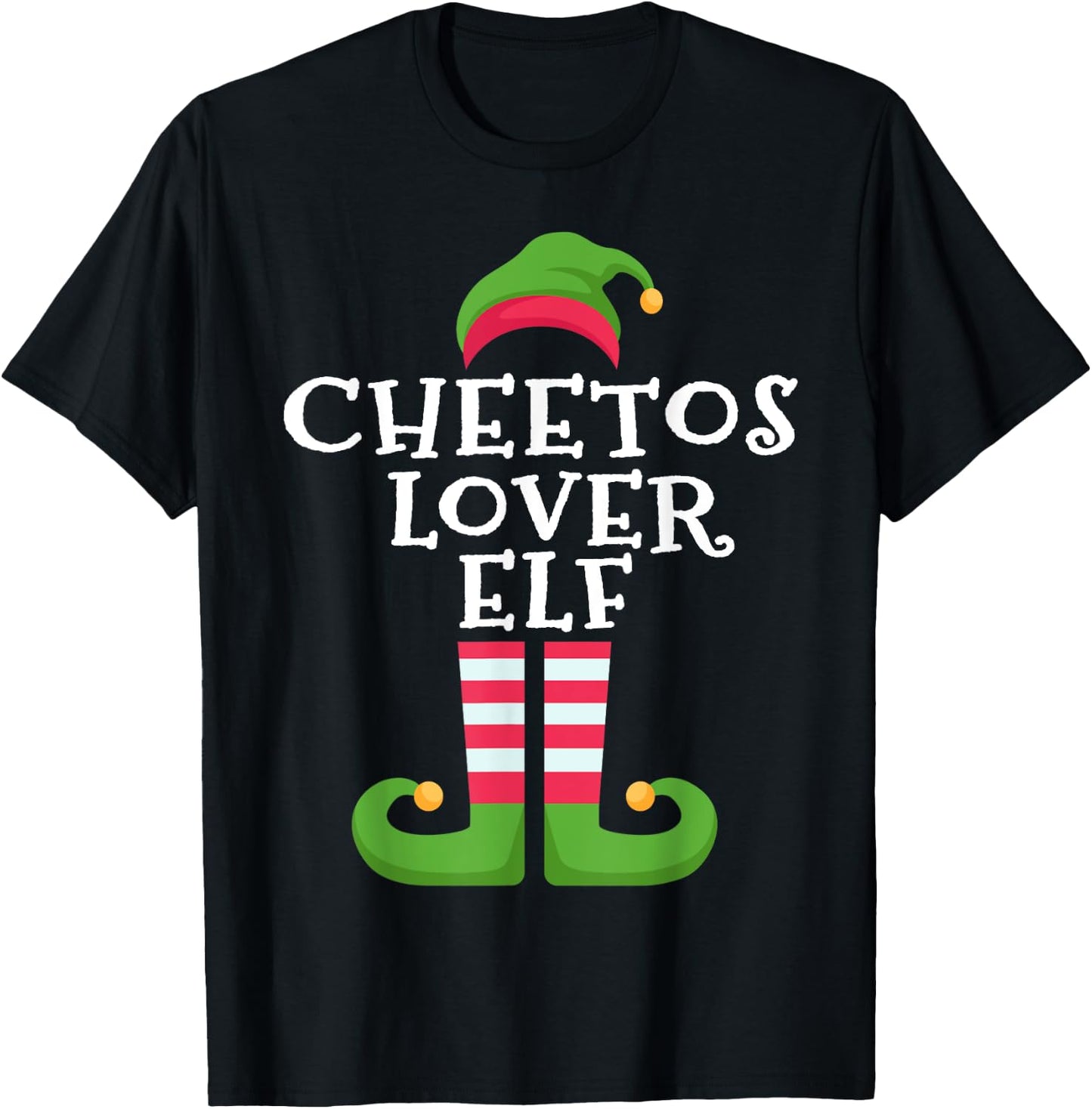 I'm The Cheetos Lover Elf Cheetos Lovers Christmas Pajama T-Shirt - T-Shirt | Black