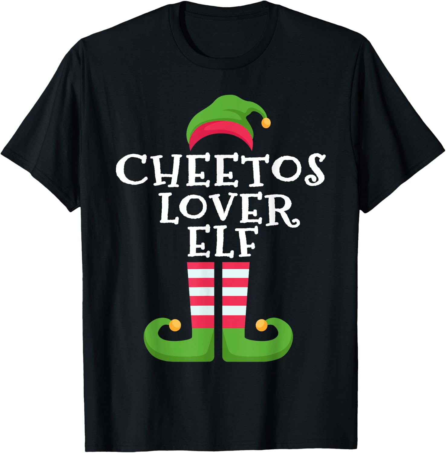 I'm The Cheetos Lover Elf Cheetos Lovers Christmas Pajama T-Shirt - T-Shirt | Black